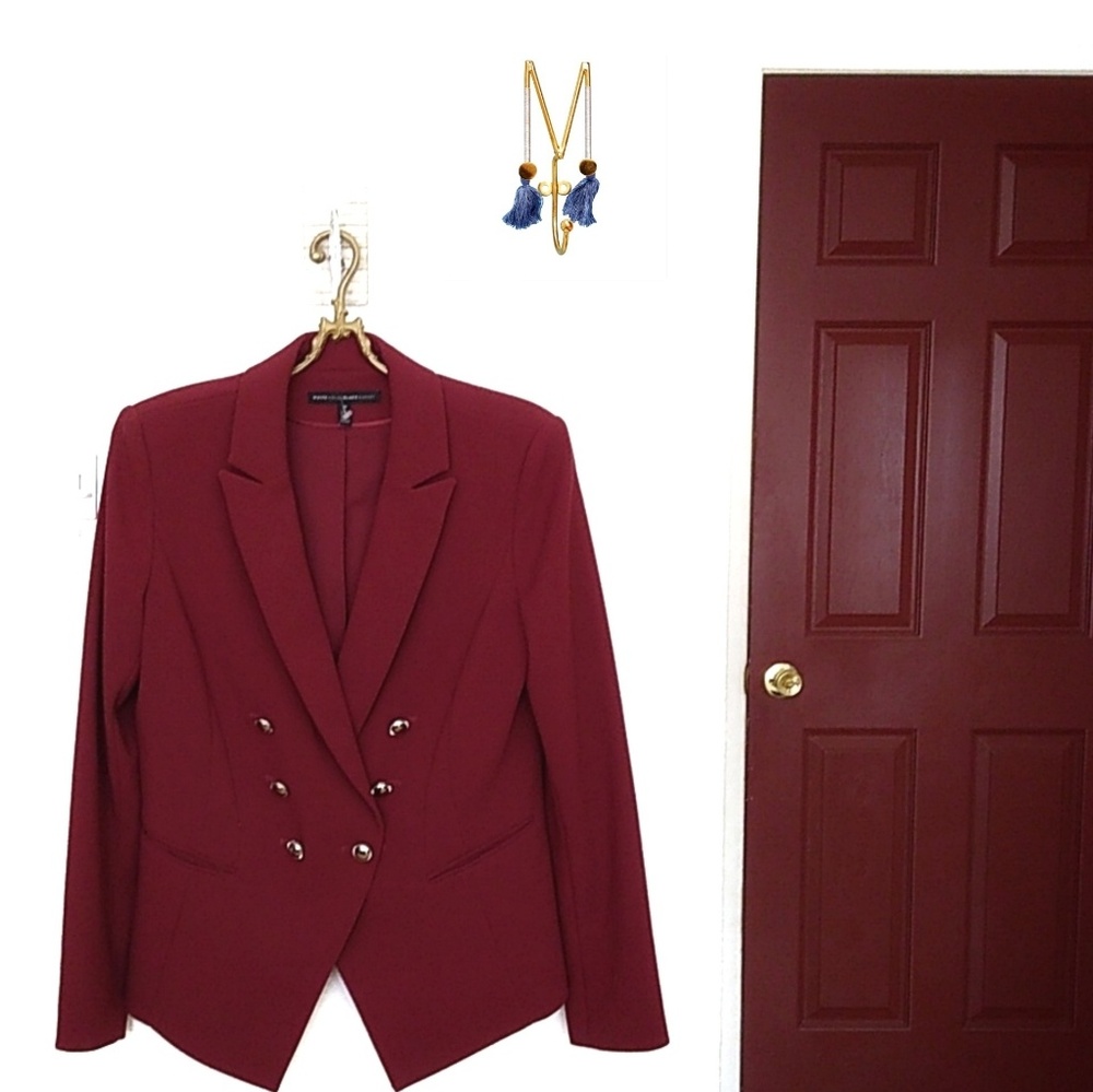 White House Black Market red Trophy blazer